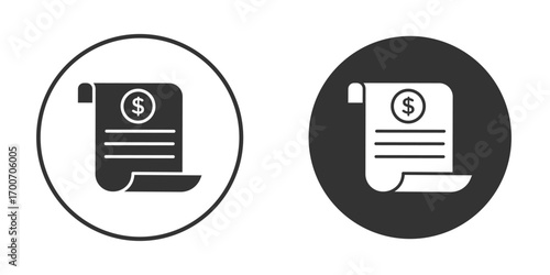 Receipt icon clipart flat designs. illustration vectors