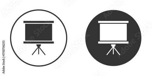Presentation screen icon clipart flat designs. illustration vectors