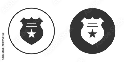 Police badge icon clipart flat designs. illustration vectors