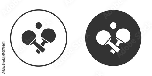 Ping pong icon clipart flat designs. illustration vectors