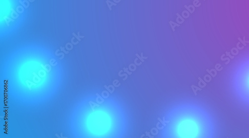 Blue and Purple Gradient Background with Soft Glowing Light Spots, Vibrant blue and purple gradient background featuring smooth blurred light spots and soft glow.
