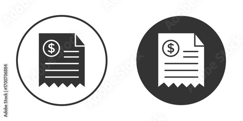 Payment receipt icon clipart flat designs. illustration vectors