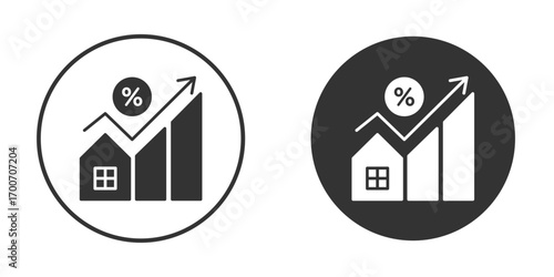 Mortgage icon clipart flat designs. illustration vectors