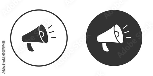 Megaphone icon clipart flat designs. illustration vectors