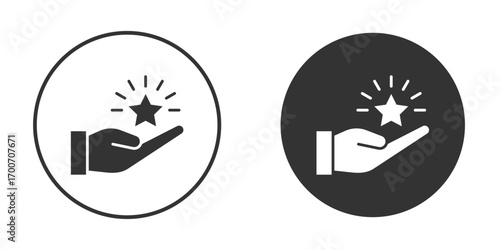 Loyalty program icon clipart flat designs. illustration vectors