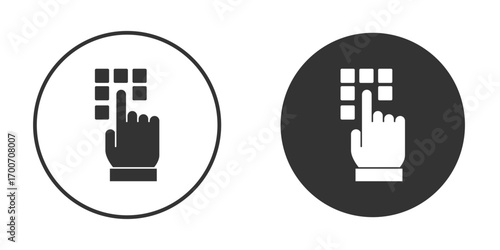 Keypad icon clipart flat designs. illustration vectors