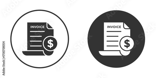 Invoice payment icon clipart flat designs. illustration vectors