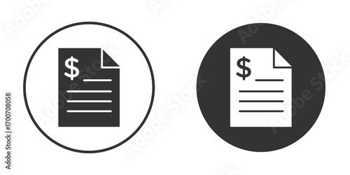 Invoice icon clipart flat designs. illustration vectors