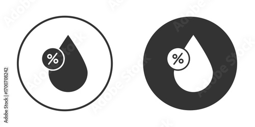 Humidity icon clipart flat designs. illustration vectors