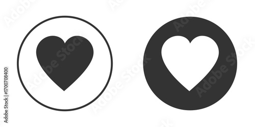 Heart icon clipart flat designs. illustration vectors