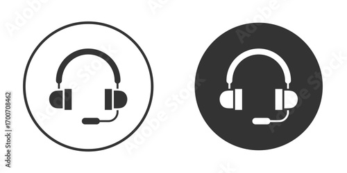 Headphones icon clipart flat designs. illustration vectors