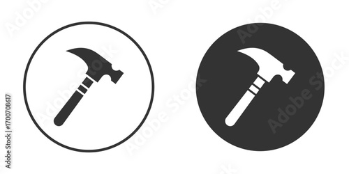 Hammer icon clipart flat designs. illustration vectors