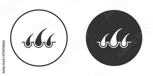 Hair icon clipart flat designs. illustration vectors