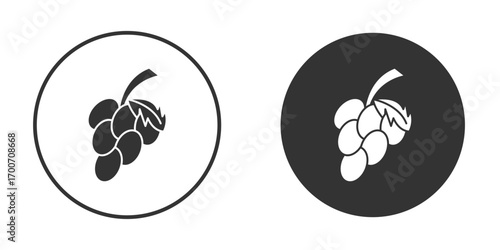 Grapes icon clipart flat designs. illustration vectors