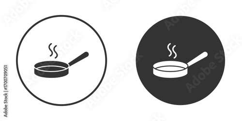 Frying pan icon clipart flat designs. illustration vectors