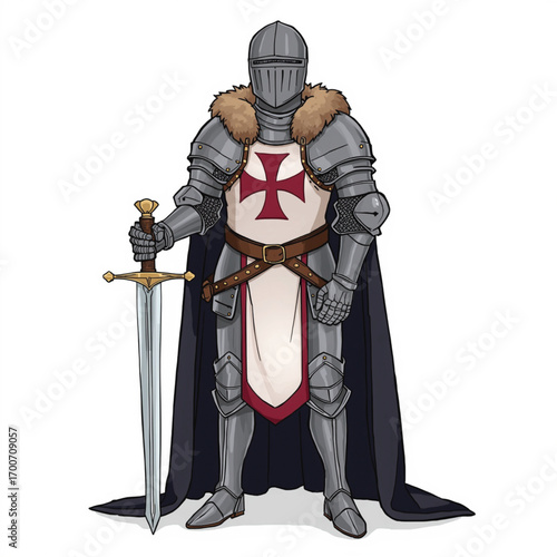 Medieval Knight Armor Isolated