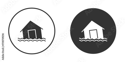 Flood icon clipart flat designs. illustration vectors