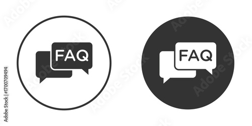 FAQ icon clipart flat designs. illustration vectors