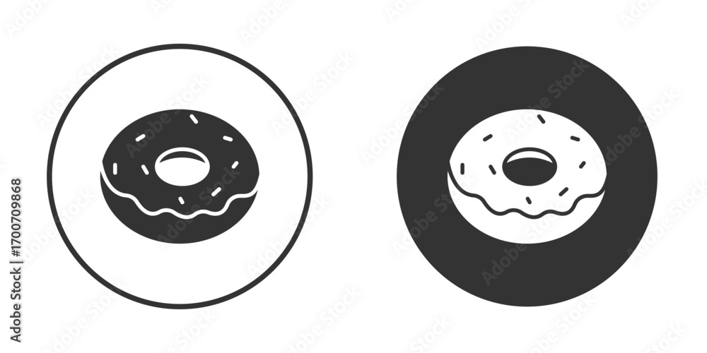 Fototapeta premium Donut icon clipart flat designs. illustration vectors