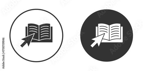 E-book icon clipart flat designs. illustration vectors