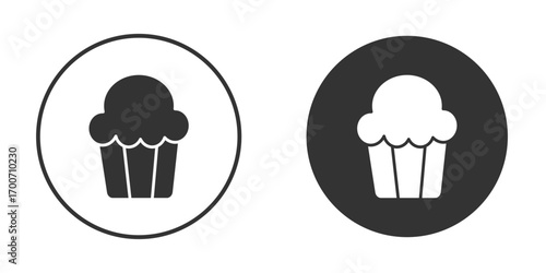 Cupcake icon clipart flat designs. illustration vectors