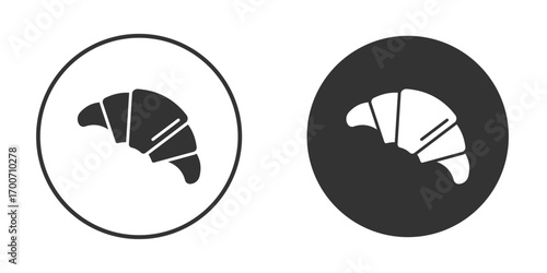 Croissant icon clipart flat designs. illustration vectors