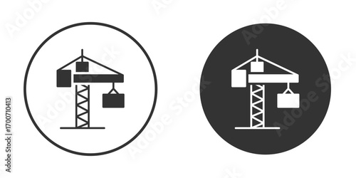 Construction crane icon clipart flat designs. illustration vectors