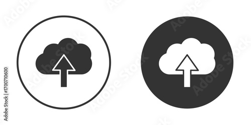 Cloud upload icon clipart flat designs. illustration vectors