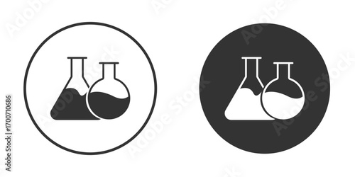 Chemistry icon clipart flat designs. illustration vectors