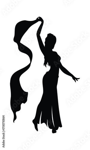 Belly Dance Silhouette of Two Women