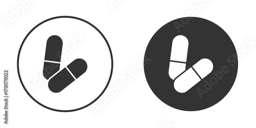 Capsule icon clipart flat designs. illustration vectors