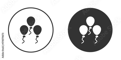 Balloon icon clipart flat designs. illustration vectors