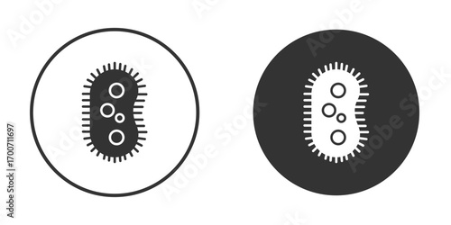 Bacteria icon clipart flat designs. illustration vectors