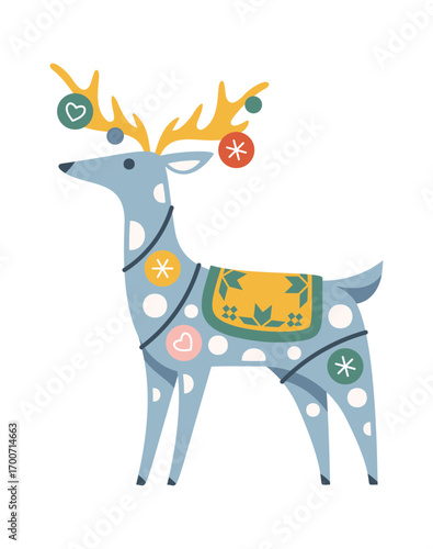 Christmas deer decorative animal design