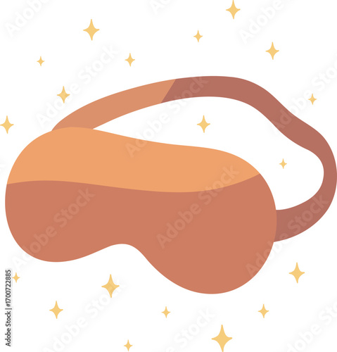 Sleep Mask with Sparkles Illustration