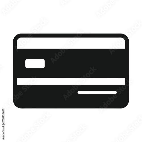 Free Download Black and white icon of a credit card - GFXLoad