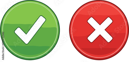Tick and Cross Symbols for Decision Making