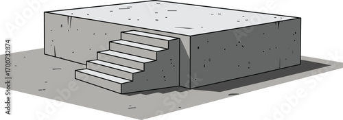 Top Table and Platform Stage Mockup