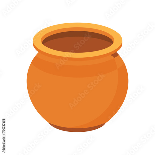 Potters Wheel with Fresh Clay Pot on White Background  