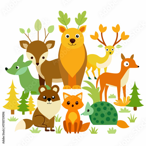 wild animals set