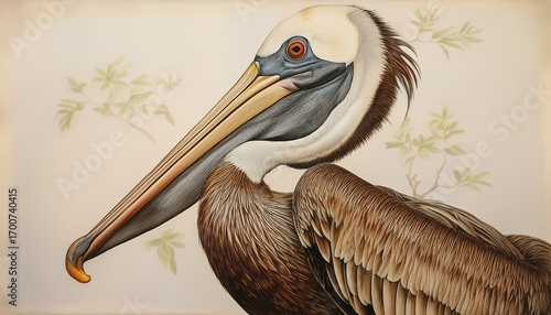 louisiana state bird brown pelican wall hanging home decoration poster state birds gallery wall art