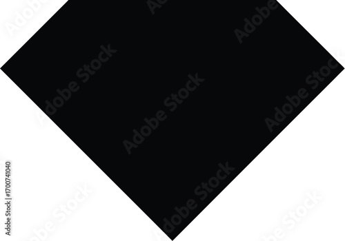 Bold black diamond shape on white background, perfect for luxury branding, elegant logos, and high-end design projects, conveying value and prestige