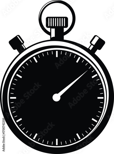 Dynamic stopwatch illustration symbolizing time management, deadlines, speed, and efficiency for business, sports, and productivity concepts