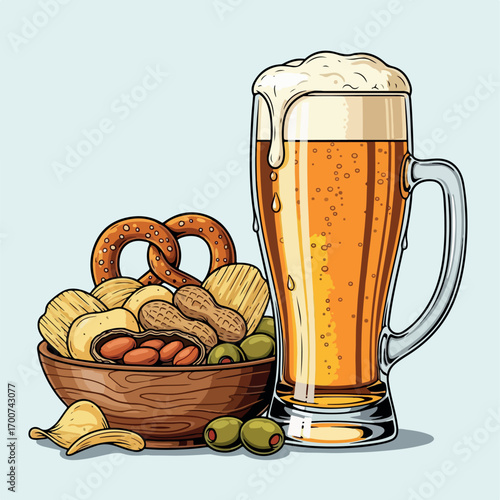beer, mug, drink, glass, alcohol, vector, illustration, beverage, foam, food, bar, design, ale, cartoon, art, cup, icon, pub, label, symbol, pint, oktoberfest, cold, drunk, lager
