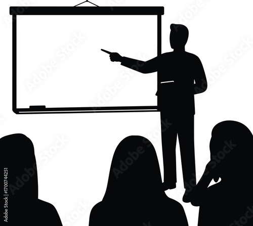 Dynamic speaker presenting to an attentive audience at a conference, perfect for illustrating business training, corporate events, and educational seminars with powerful visuals