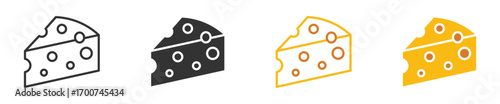 Cheese Wedge icon set, piece slice cheese icon for menu, design restaurant, cafe , vector illustration . 