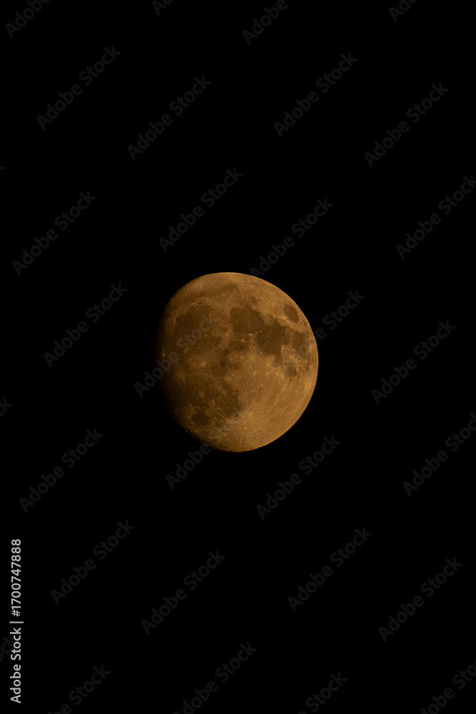 Fototapeta premium full moon on black background