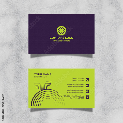 Creative, Simple and Elegant Business Card Design Template