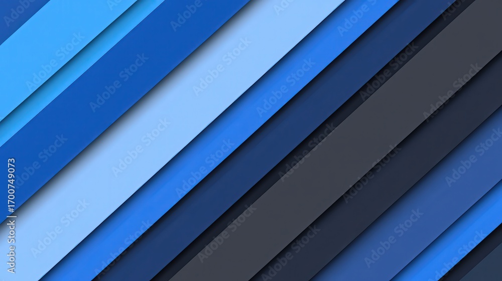 Fototapeta premium Abstract blue diagonal stripes create a modern and dynamic background, ideal for use in business presentations, website designs, or digital art projects to convey professionalism and creativity,