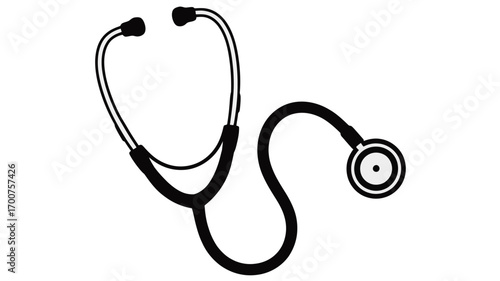 Stethoscope vector illustration scalable medical icon for healthcare and diagnosis white background
